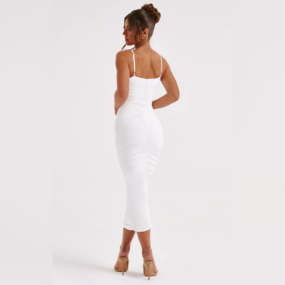 Hello Molly White Bodycon Spaghetti Strap Dress